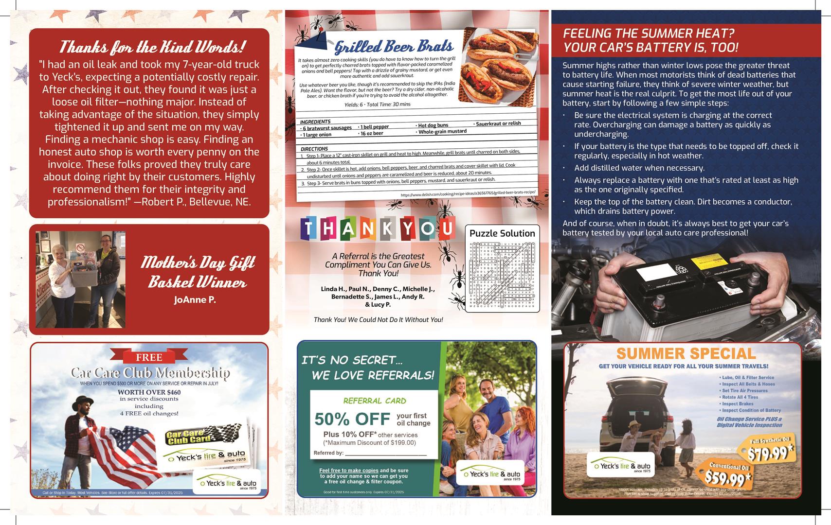 Monthly Newsletter Page 3 | Yeck's Tire & Auto